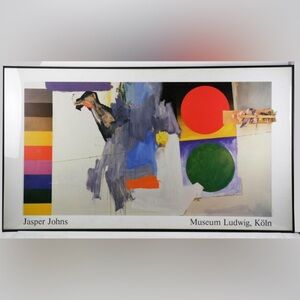Jasper Johns Museum Ludwig Köln Exhibition Poster – 1987 Vintage Abstract Art –